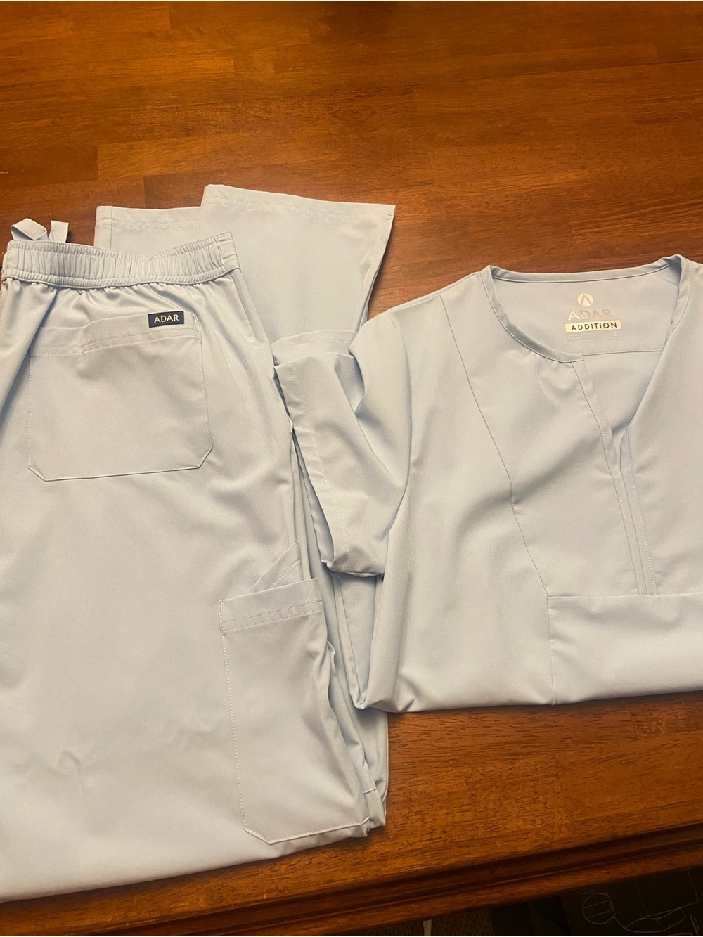 ADAR ADDITION Light Blue Medical Scrub Set